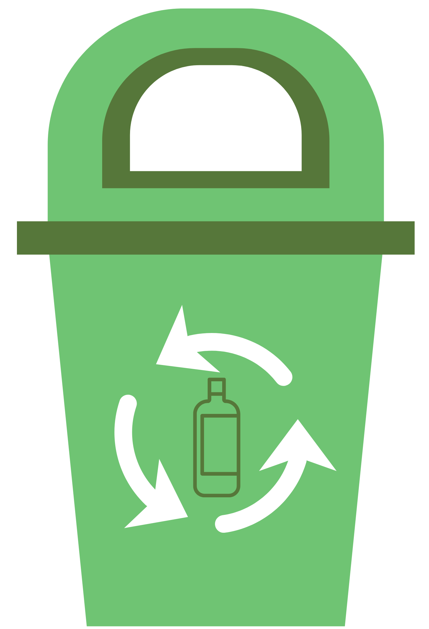 Glass recycling bin photo