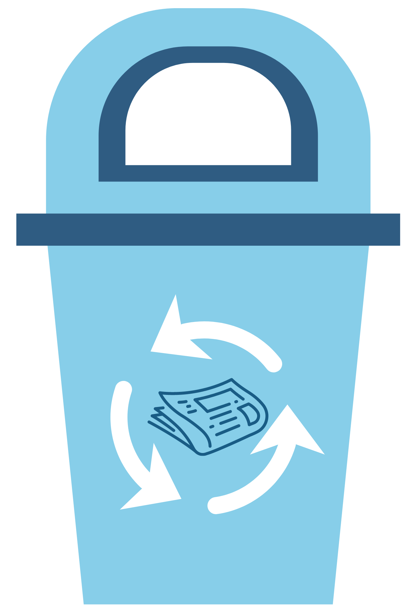 Paper recycling bin photo